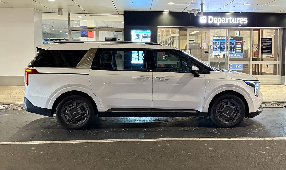 Kia Carnival GT at Sydney Airport